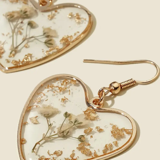 Floral Heart Earrings