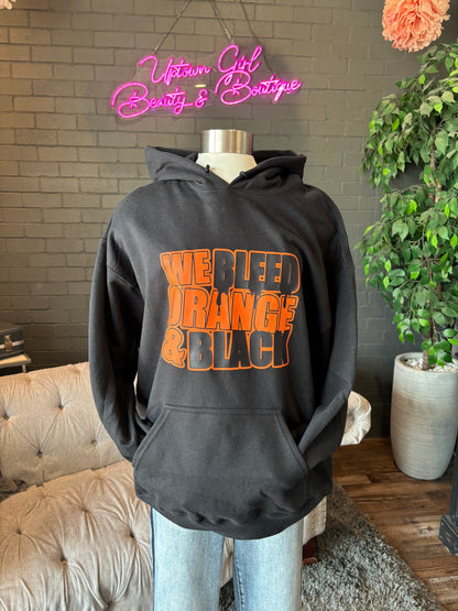 We Bleed Orange & Black Hoodie