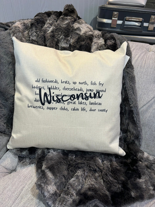 18x18 Wisconsin Pillow