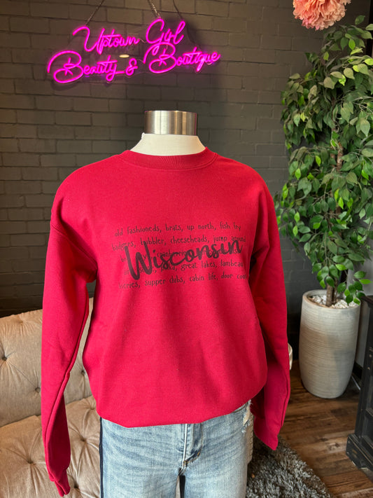 Wisconsin Slogan Crewneck Sweatshirt