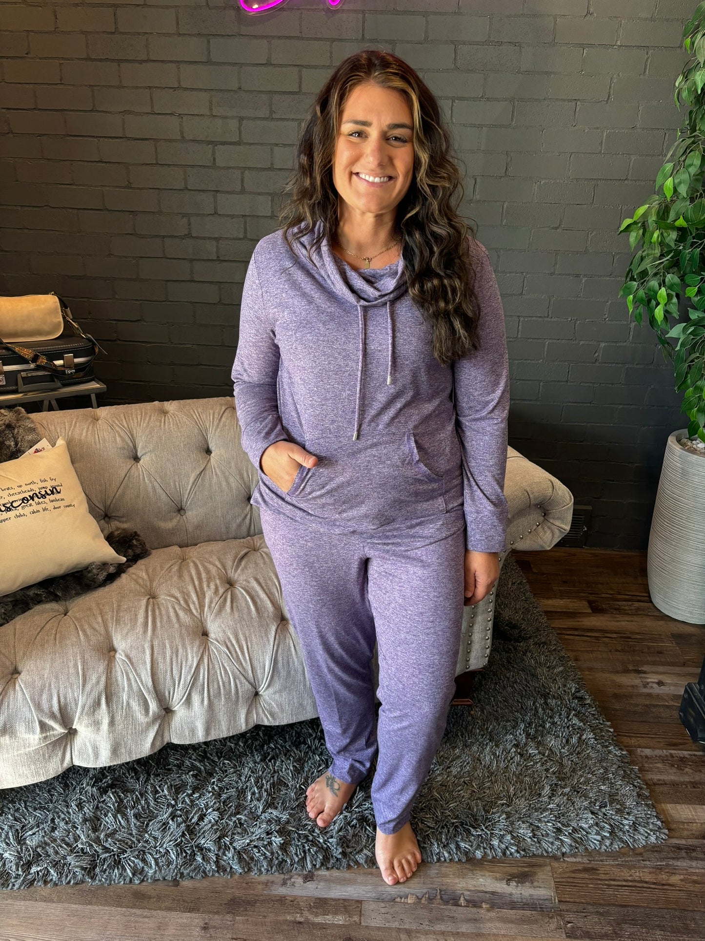 Rachel Lounge Hoodie - Purple