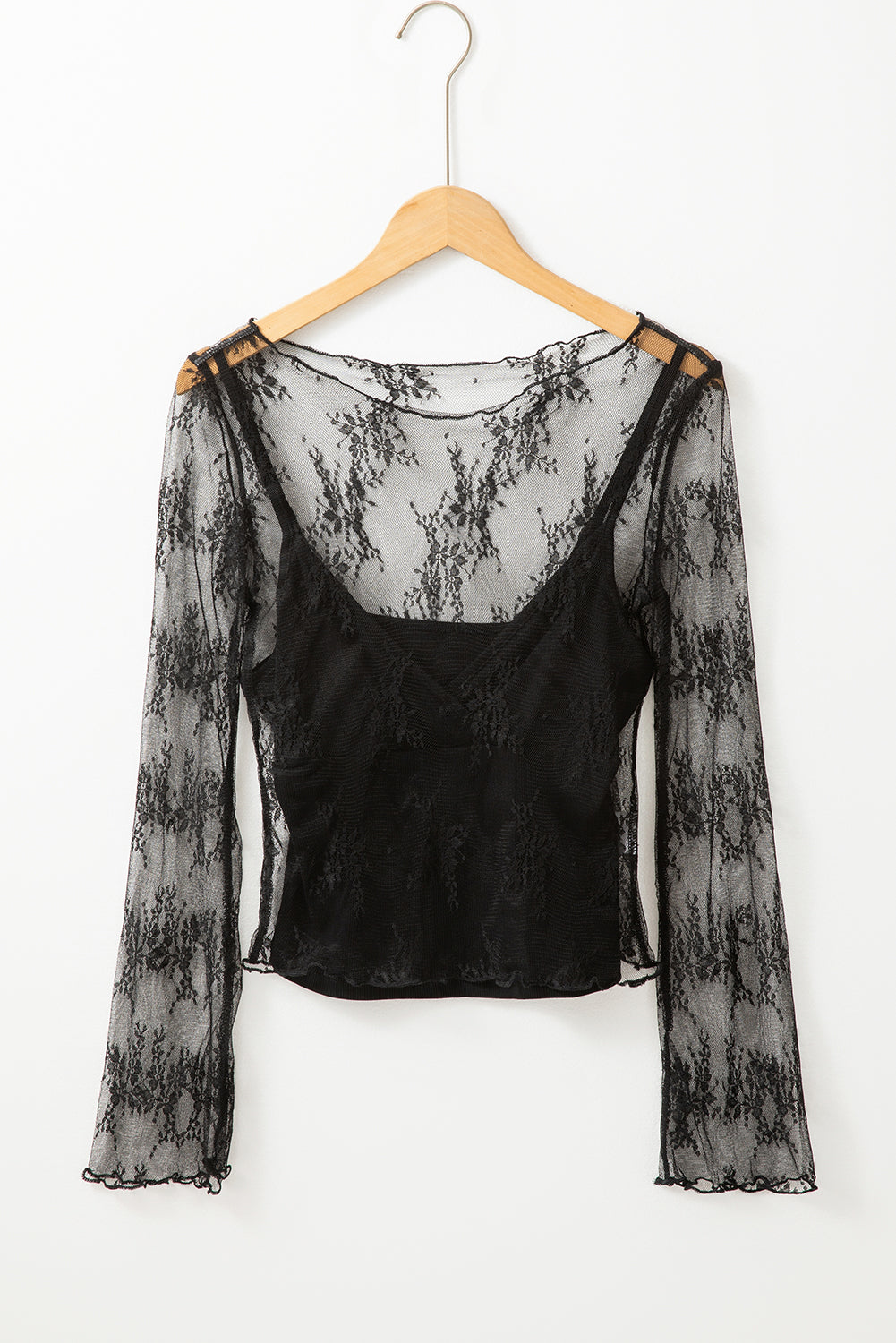 Onyx Lace Mesh Blouse