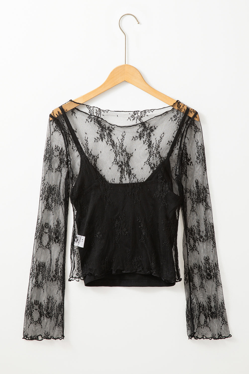 Onyx Lace Mesh Blouse