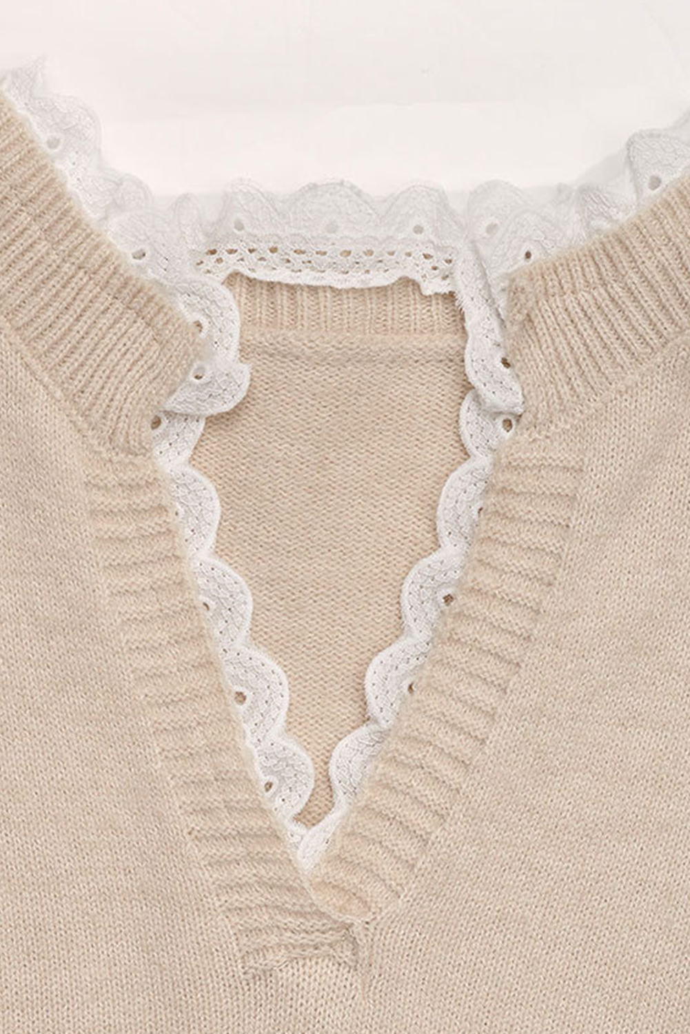 Lauren Lace V-Neck Love Sweater